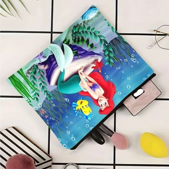 Disneys Little Mermaid Toiletry Makeup Canvas Bag - Picture 6 of 6